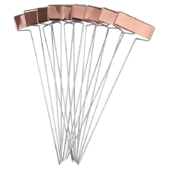 10pk Copper Label Plant Signs with Stand