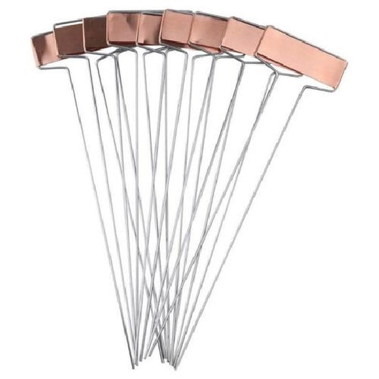 10pk Copper Label Plant Signs with Stand