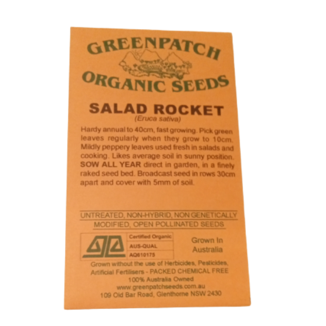 Salad Rocket Seeds - Microgreens - Certified Organic