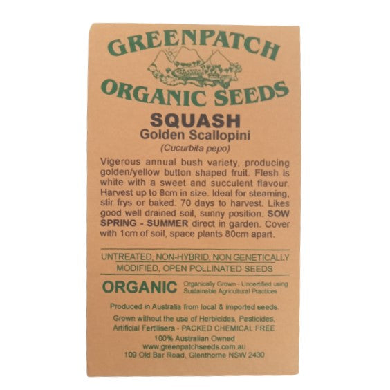 Squash Seeds - Golden Scallopini