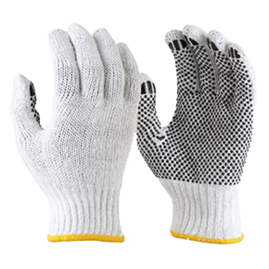 Polycotton Polka Dot Picking Gloves - Medium