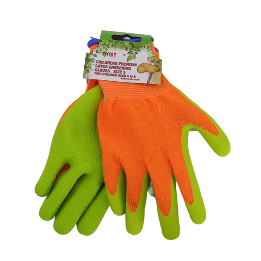 Kids Premium Latex Gardening Gloves For Children Aged 5 to 8. Keep your kids protected in the garden with these latex gardening gloves.