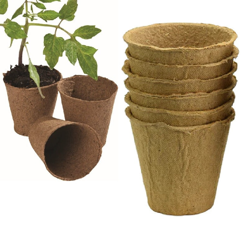 Biodredradeable growing pots are perfect for raising and germinating seeds for your veggie garden.  Shop now and buy your vegetable garden supplies, organic seeds and accessories.
