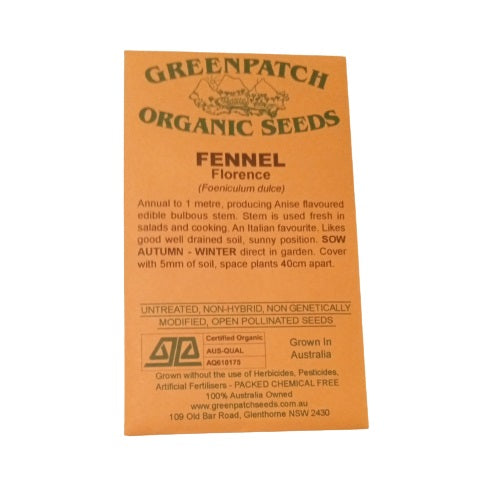 Fennel Seeds - Florence - Certified Organic