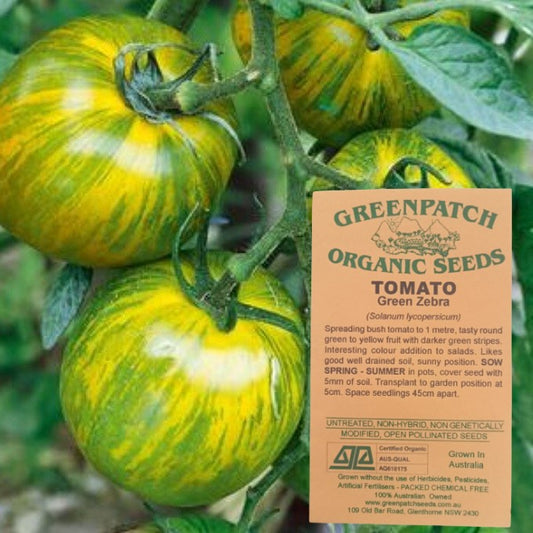Tomato Seeds - Green Zebra - Certified Organic
