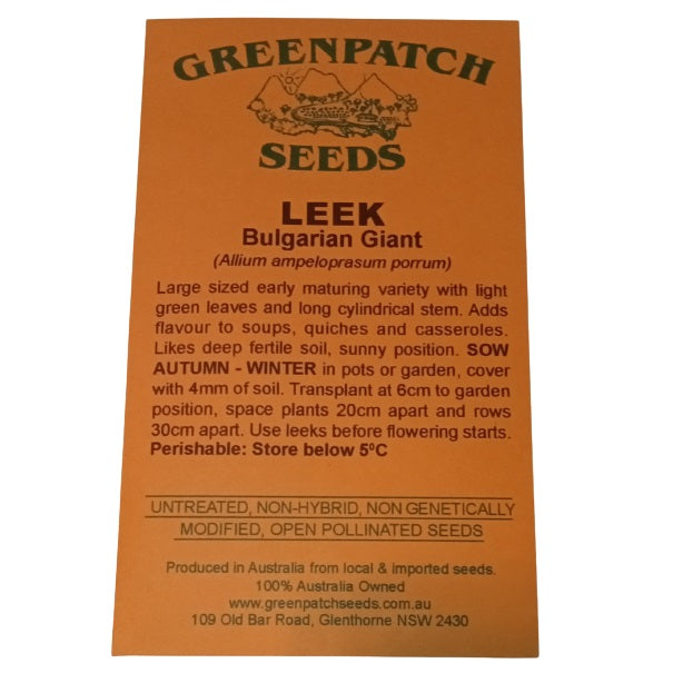 Leek Seeds - Bulgarian Giant