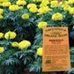 Certified Organic Marigold flower seeds to attract bees to you veggie garden. Buy organic and heirloom vegetable, herb, fruit and flower seeds online now.