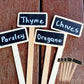 Mini bamboo plant chalkboard signs for your plants, seedlings and garden.