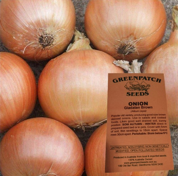 Gladalan Brown Onion Heirloom Veggie Seeds. Shop certified organic and heirloom veggie, herb and fruit seeds.