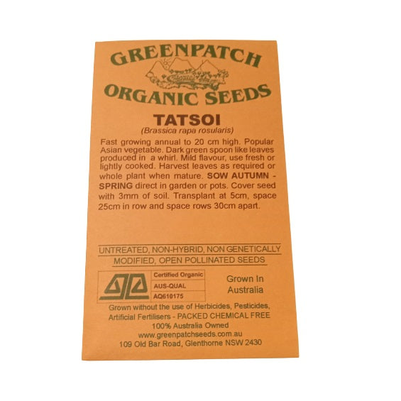 Tatsoi - Certified Organic Seeds