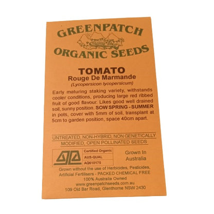 Tomato Seeds - Rouge de Marmande - Certified Organic