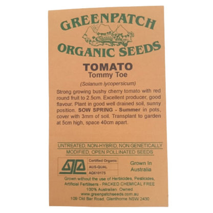 Tomato Seeds - Tommy Toe - Certified Organic